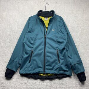 Louis Garneau Cross Country Ski / Bike Jacket Wom XL Softshell Winter XC Blue